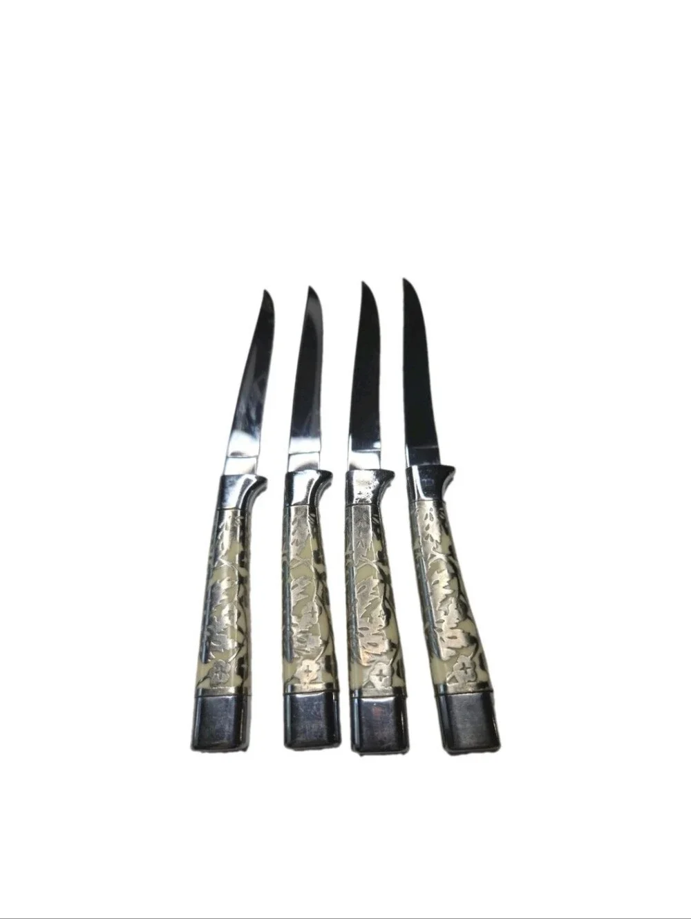 Vtg Bridell Carvel Hall Steak Knives Original Plastic Presentation Case Set of 4